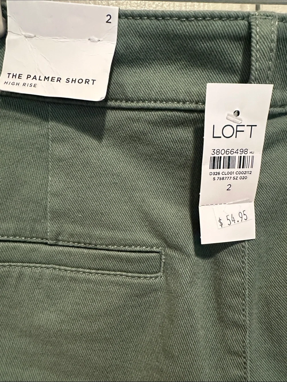LOFT “The Palmer Short” High Rise Olive Green Women's Utility Shorts size 2